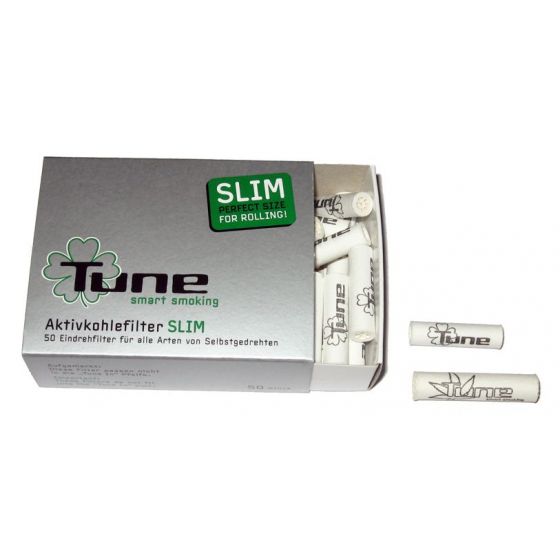 Acti Tube Aktivkohle-Filter, 50 Stück - Slim 7mm
